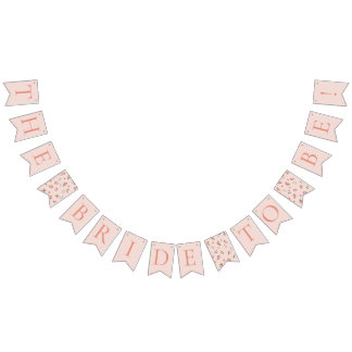 Rose Pink & Peach Floral Bunting Banner