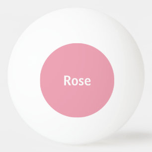 Rose Pink Personalised Ping Pong Paddle Ball