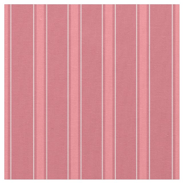 Rose Pink & Pink Stripes Fabric (Close Up)