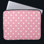 Rose Pink Polka Dot Laptop Sleeve<br><div class="desc">A beautiful shade of pink that has just a hint of rosy colour to it making it to dark for brighter,  lighter names.    Some of the products also incorporate matching rose and white polka dots.   They are a blank canvas ready for your text or image.</div>