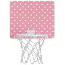 Rose Pink Polka Dot Mini Basketball Goal
