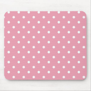 Rose Pink Polka Dot Mousepad
