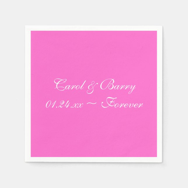 Rose Pink Premium Colourful Napkins (Front)