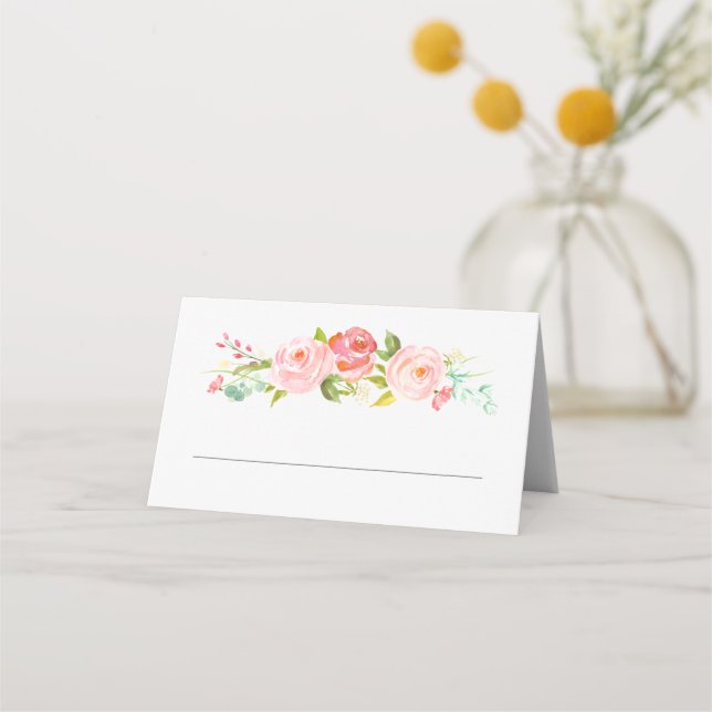 Rose Pink Religious Place Card (Front)