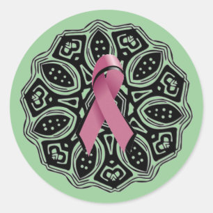Rose/Pink Ribbon Sticker