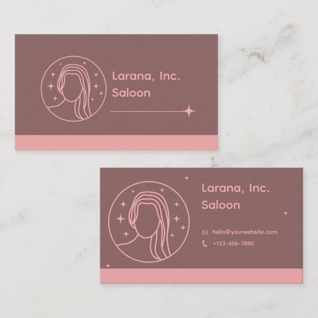 Rose Pink Simple Modern Feminine Business Card (Front/Back)