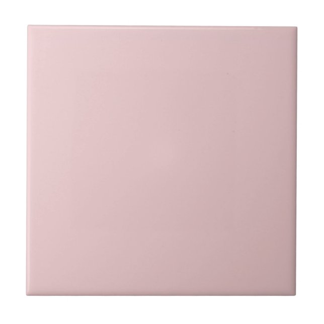 Rose Pink Solid Colour Ceramic Tile (Front)