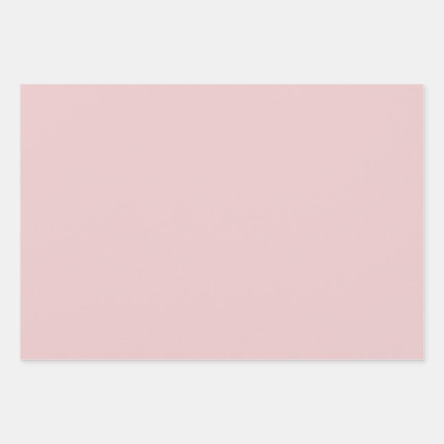 Rose Pink Solid Colour Wrapping Paper Sheet (Front)