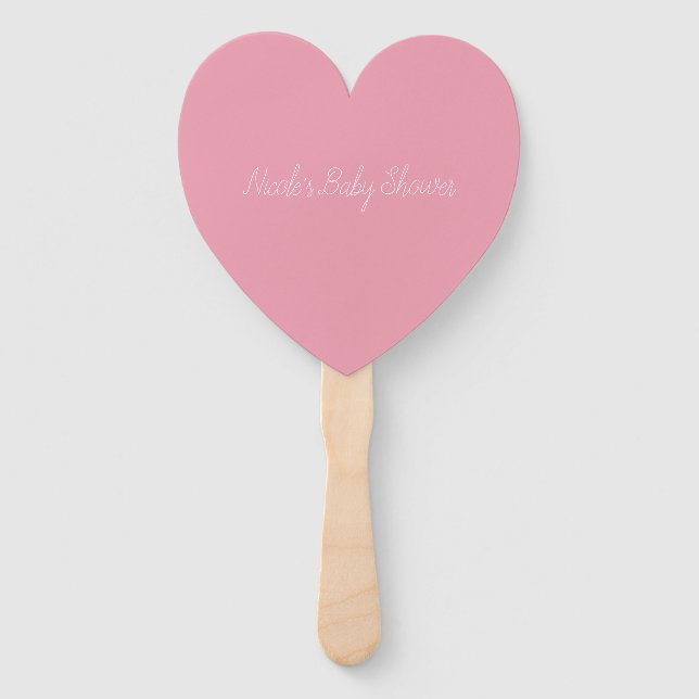 Rose Pink Template Hand Fan (Front)