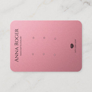 rose pink Three Earring Display Card