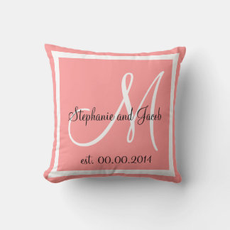 Rose Pink Wedding keepsake pillow