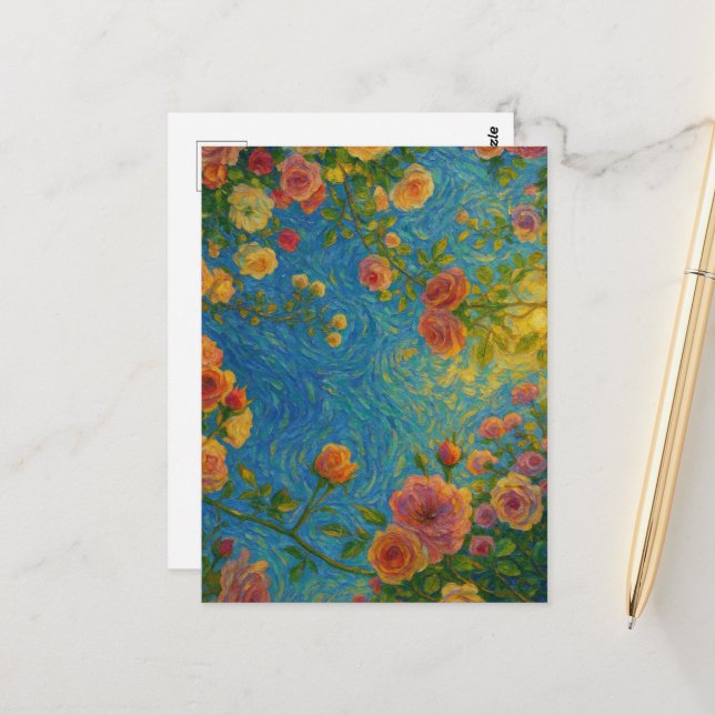 Rose Postcard (Front/Back In Situ)