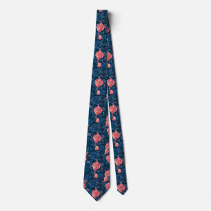 Rose Print Father Groom Vintage Wedding Tie
