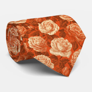 Rose Print Groomsman Corporate Tie