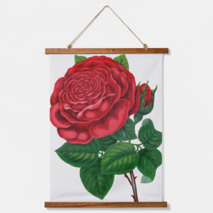 Rose Print Rochester Lithographing and Printing Co Hanging Tapestry