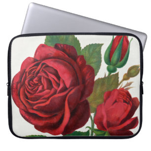 Rose Print Rochester Lithographing and Printing Co Laptop Sleeve