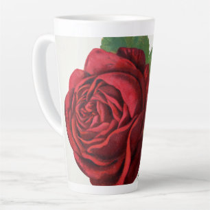 Rose Print Rochester Lithographing and Printing Co Latte Mug