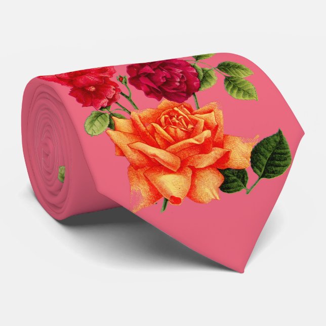 rose print tie (Rolled)
