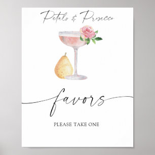 Rose prosecco - bridal favours please take one  poster