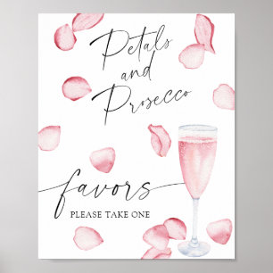 Rose prosecco - bridal favours please take one  poster