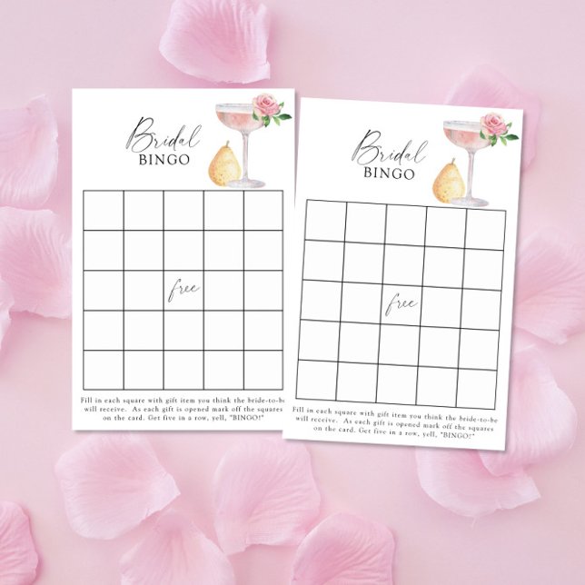 Rose prosecco - Bridal shower bingo game (Creator Uploaded)
