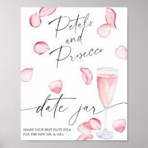 Rose prosecco - date night ideas. Date jar bridal Poster