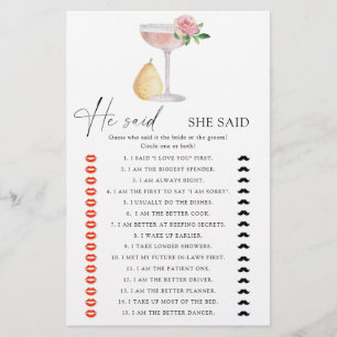 Rose Prosecco - He said she said bridal shower