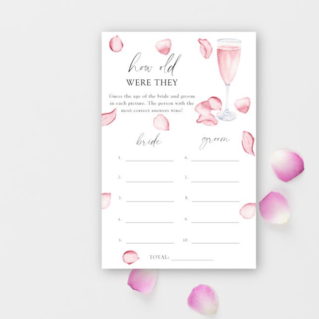 Rose Prosecco - How old were they bridal game (Creator Uploaded)