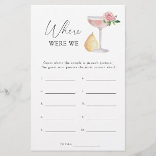 Rose prosecco - Where were we bridal shower game