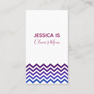 Rose, Purple & Blue Chevron Accent Mummy Card