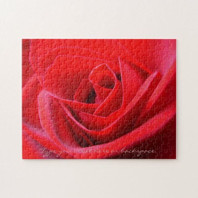 Rose Puzzle Personalised Red Rose Puzzles (Horizontal)