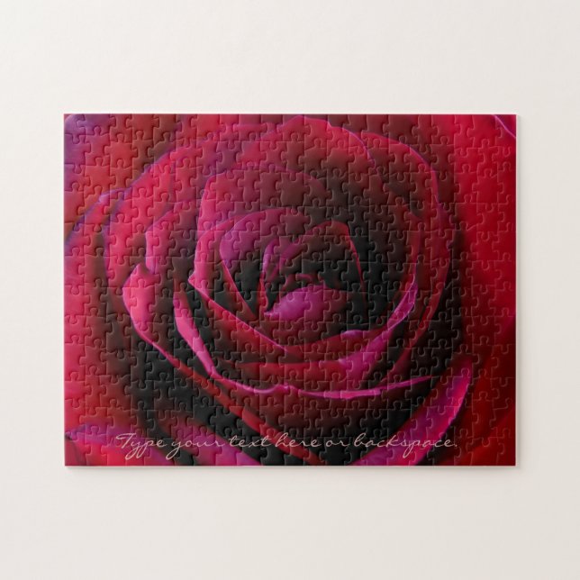 Rose Puzzle Personalised Red Rose Puzzles (Horizontal)