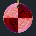 Rose Quarters Ceramic Ornament<br><div class="desc">Swirling hues of pink and red create the subtle rose in the centre of this modern,  romantic design. By Paxdomino</div>
