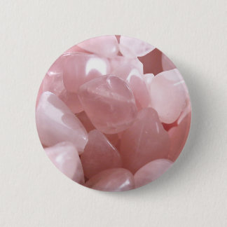 Rose Quarts spiritual pink love crystal 6 Cm Round Badge