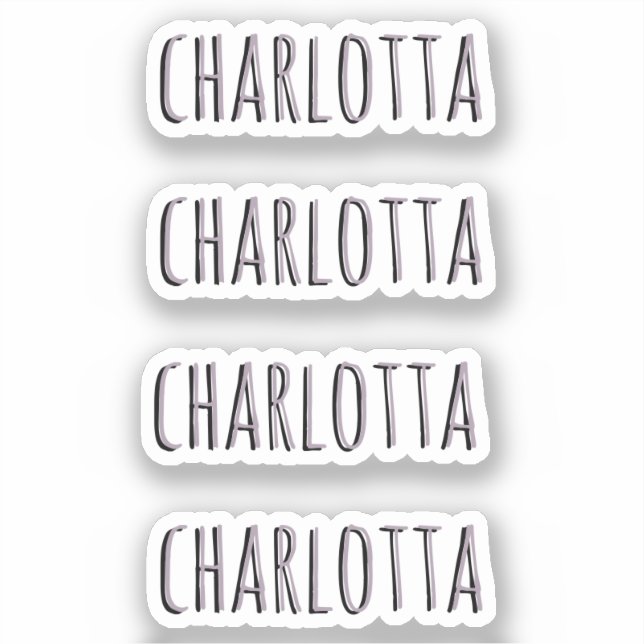 Rose Quartz | 3D Black Personalised Name  (Front)