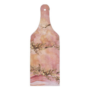 Rose quartz and pastel pink marble cutting board