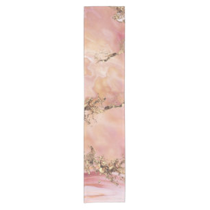 Rose quartz and pastel pink marble short table runner