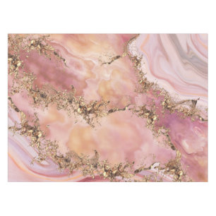 Rose quartz and pastel pink marble tablecloth