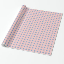 Rose Quartz and Serenity Polka Dot Wrapping Paper