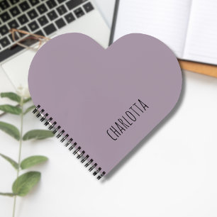 Rose Quartz   Black Personalised Name  Notebook