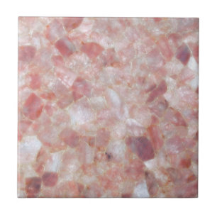 Rose Quartz Crystal Marble Ceramic Tile