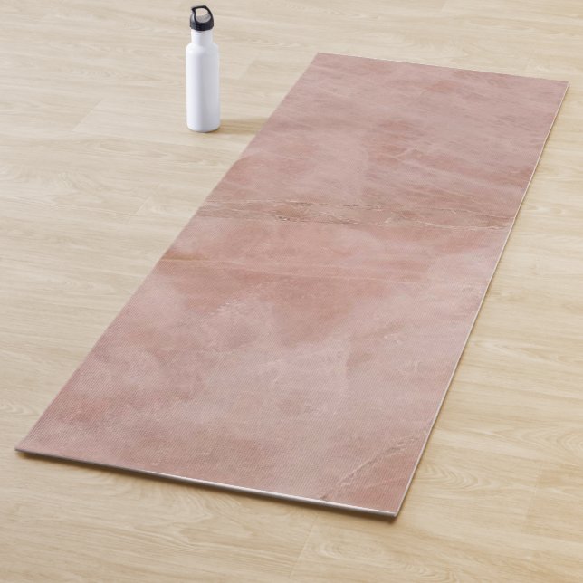 Rose Quartz Crystal Marble Yoga Mat (In Situ)