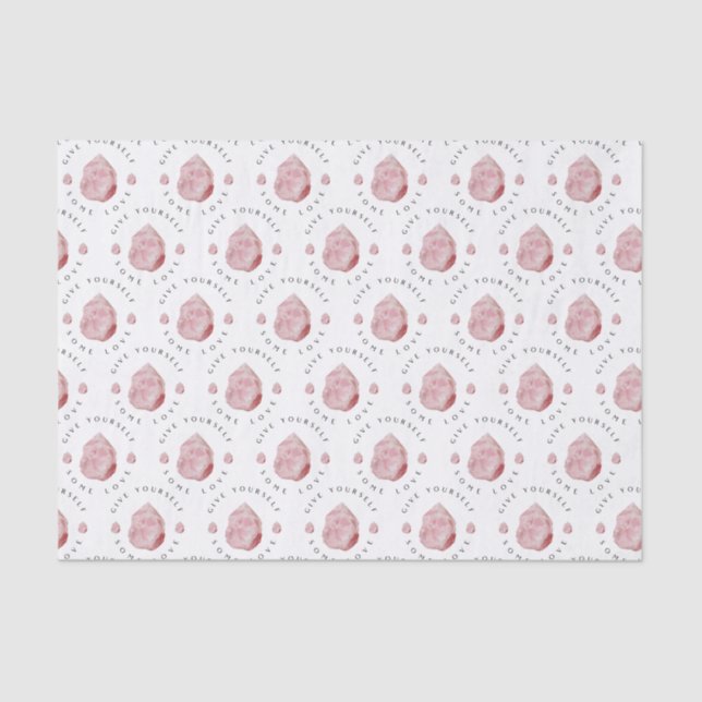 Rose Quartz Crystal Tissue Paper  (Front)