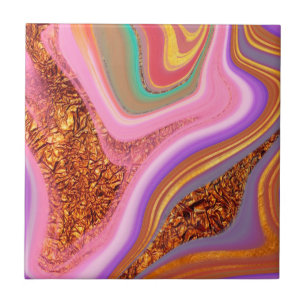Rose Quartz Flow Ceramic Tile