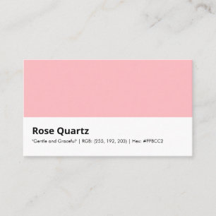 Rose Quartz "Gentle and Graceful" Colour Business Card