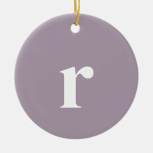 Rose Quartz Initial Letter   Trendy Minimalist Ceramic Ornament