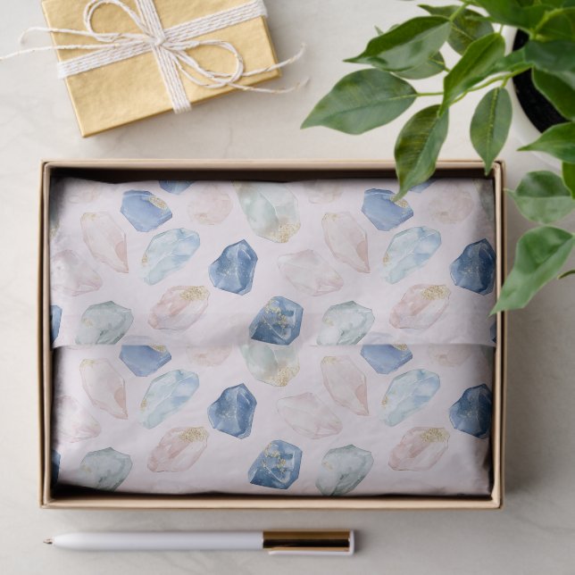 Rose Quartz Lapis Lazuli Crystals Tissue Paper (Gift)