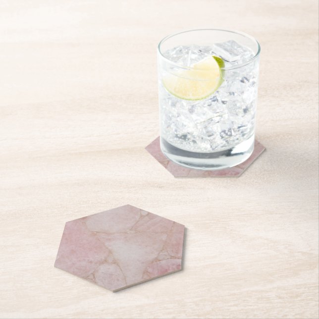 Rose Quartz  Paper Coaster (Insitu)