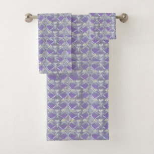 rose quartz periwinkle violet grey bath towel set