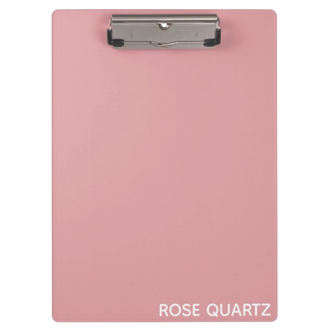 Rose Quartz pink color name Clipboard (Front)